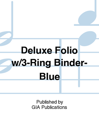 Deluxe Folio with 3-Ring Binder-Blue