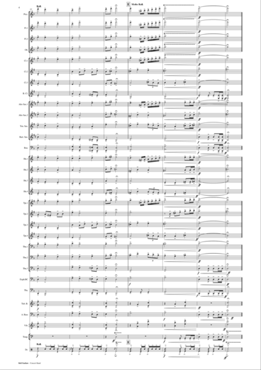Bell Fanfare - Concert Band Score and Parts PDF Concert Band scores gallery preview page 5