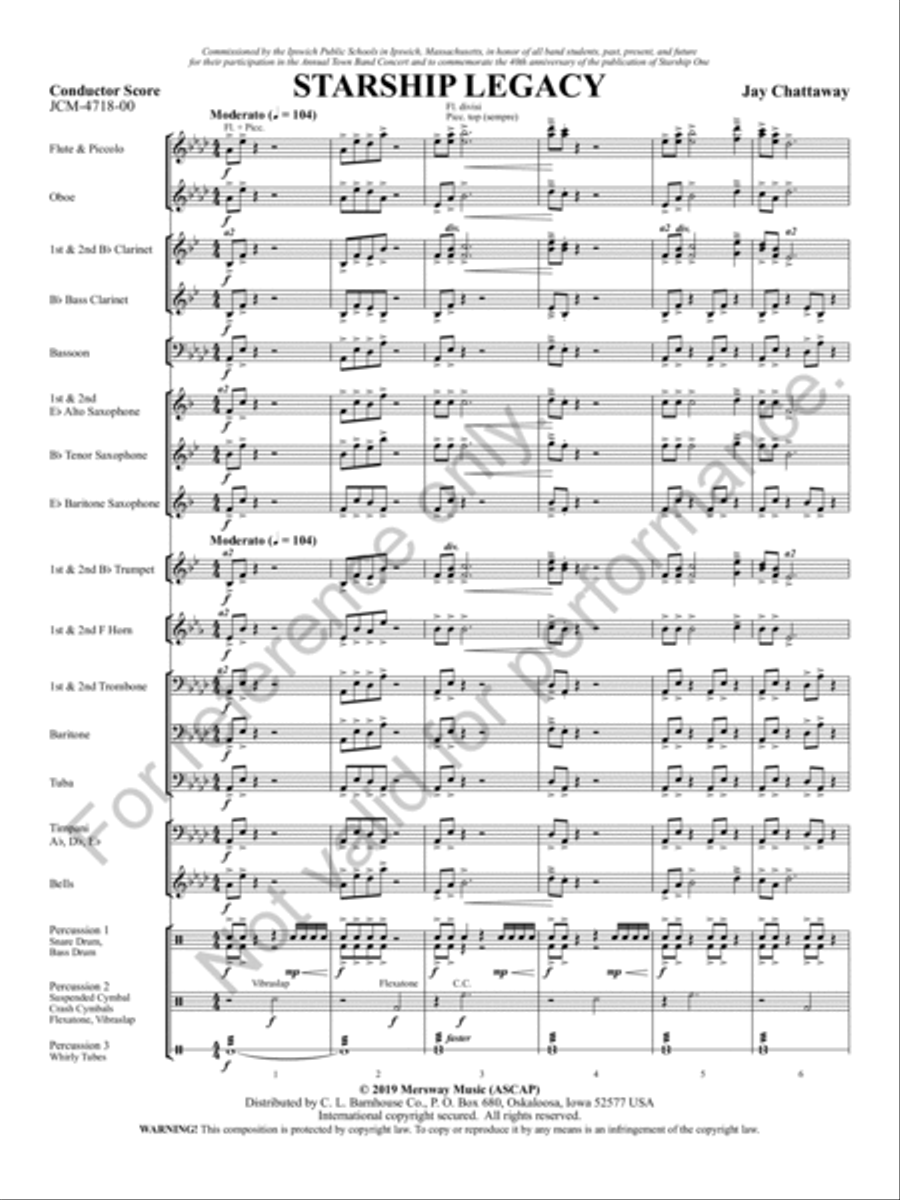 Starship Legacy Starship Legacy Concert Band scores gallery preview page 4