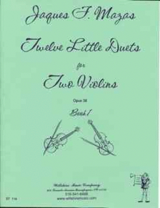 Book cover for 12 Little Duets Op. 38 - Book 1 (#s 1-6)