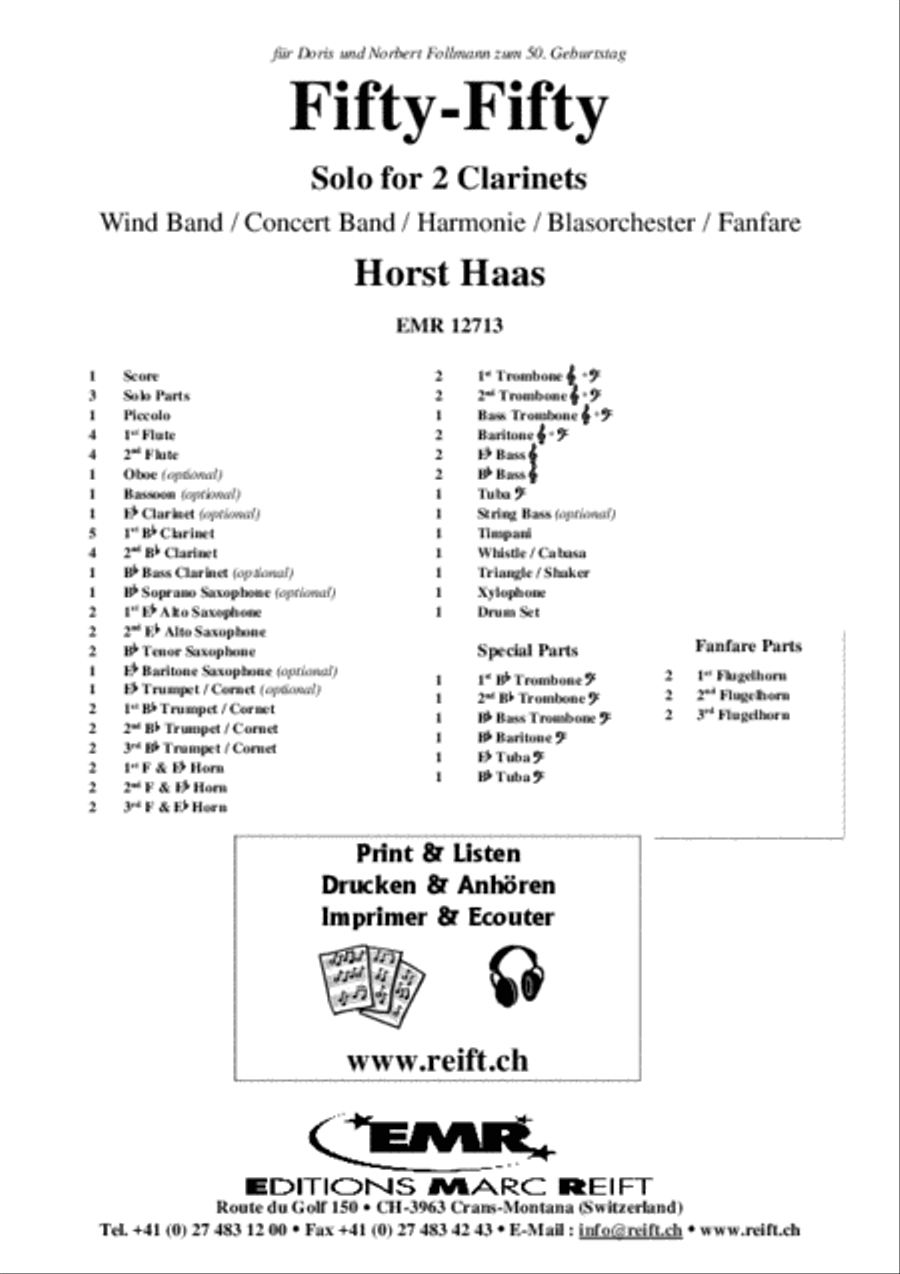 Fifty-Fifty Concert Band scores gallery preview page 2