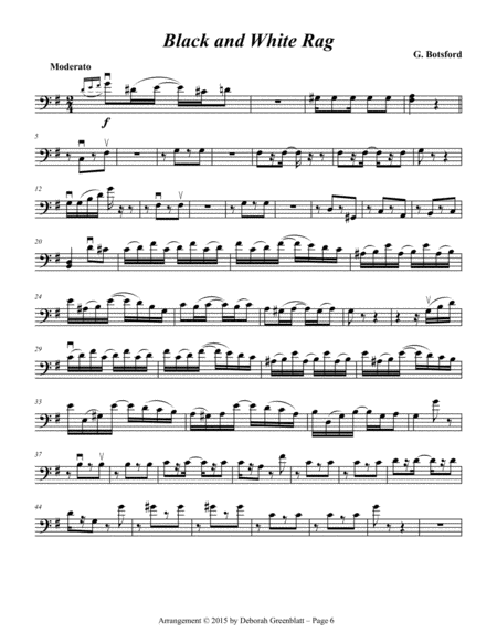 Ragtime Trios for Strings - Cello B