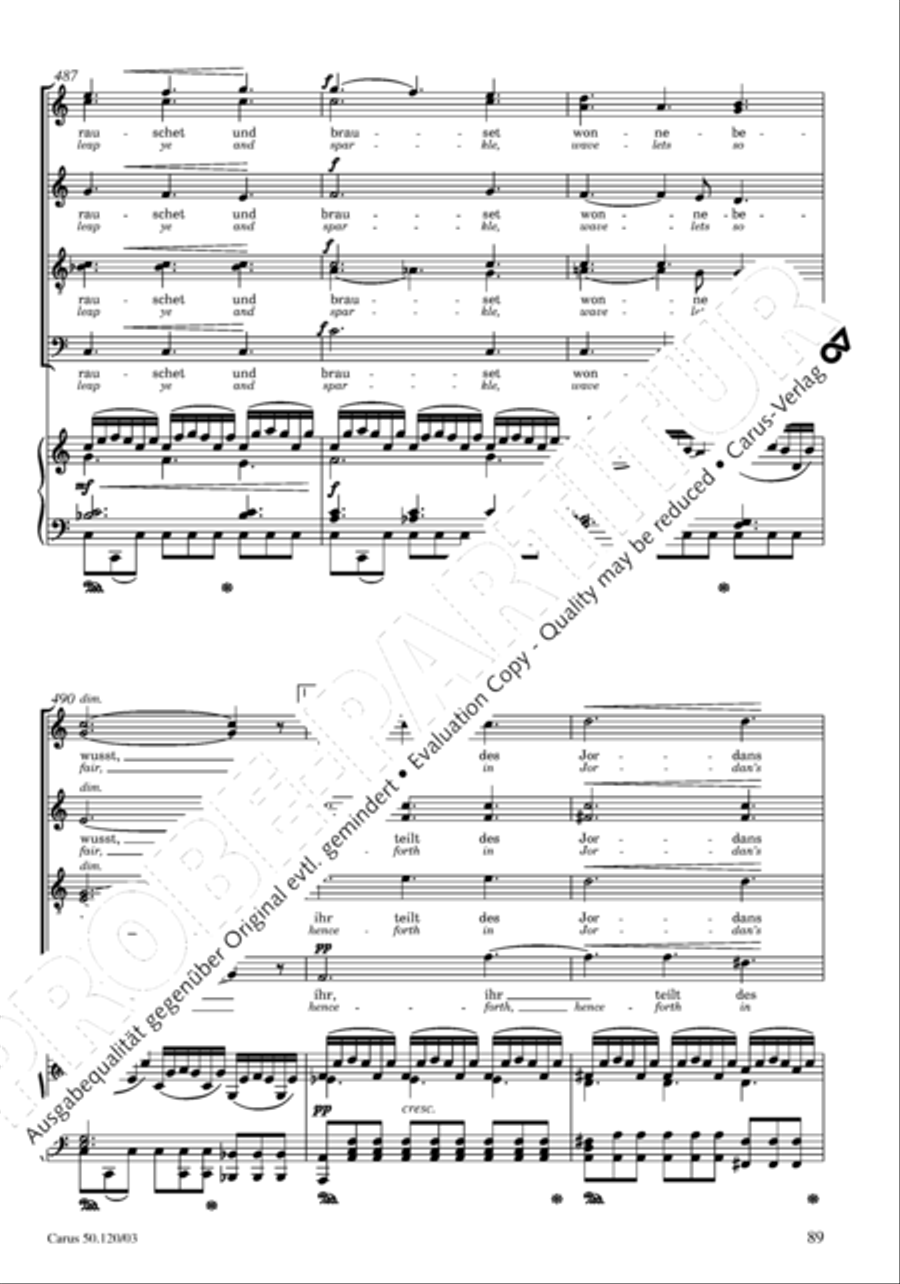 Christoforus + Das Tochterlein des Jairus (Gesamtausgabe, Bd. 9) 4-Part scores gallery preview page 90