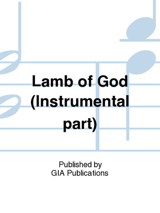 Book cover for Lamb of God - Instrument edition