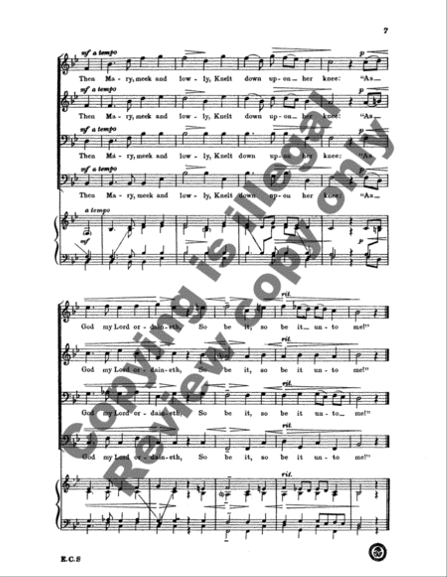 Marienlieder: 4. The Hunter TTBB scores gallery preview page 5