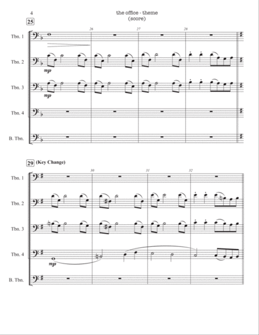 The Office - Theme The Office - Theme Bass Trombone scores gallery preview page 5