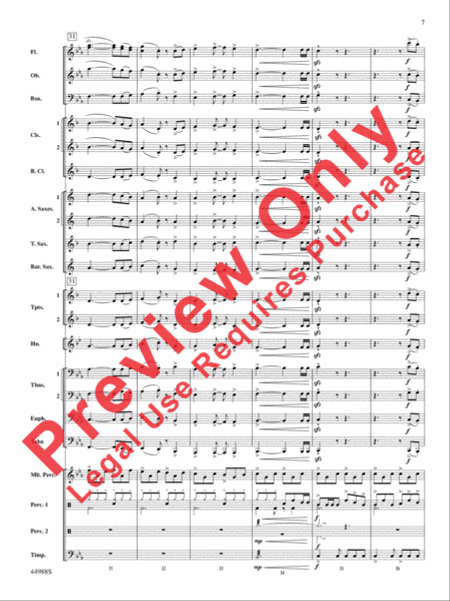 Escape from Dead Raider's Hollow Concert Band scores gallery preview page 8