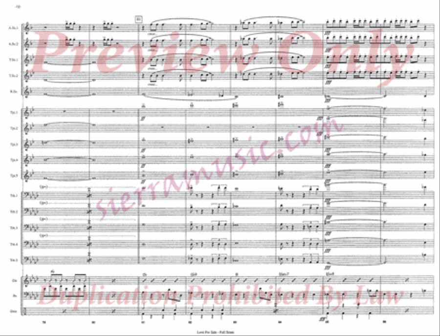 Love For Sale Jazz Ensemble scores gallery preview page 13