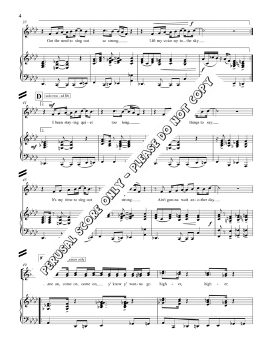 Lift Your Voices Higher Lift Your Voices Higher 4-Part scores gallery preview page 5
