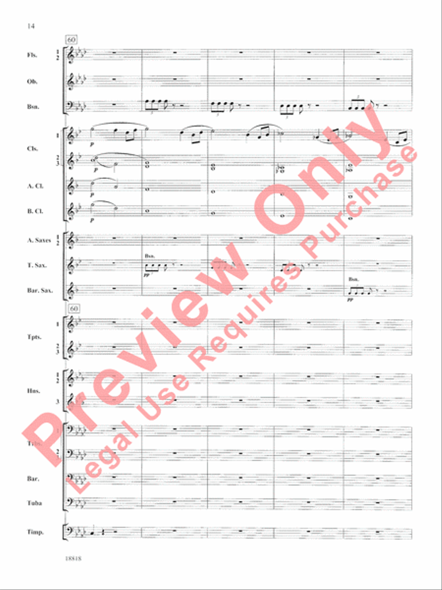 Symphony No. 9 New World, Finale Concert Band scores gallery preview page 15