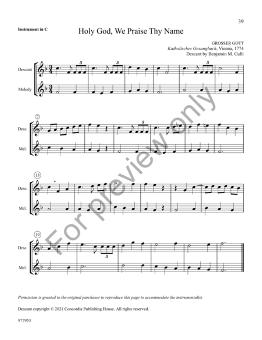 Hymn Descants, Set 3 Hymn Descants, Set 3 C Instrument scores gallery preview page 5