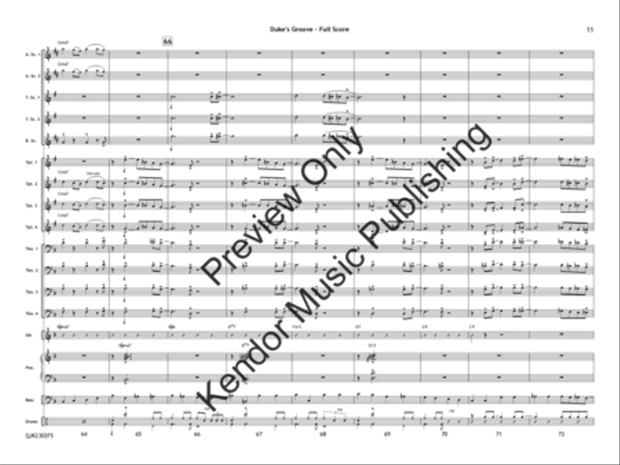 Duke's Groove (Score) Duke's Groove (Score) Jazz Ensemble scores gallery preview page 12