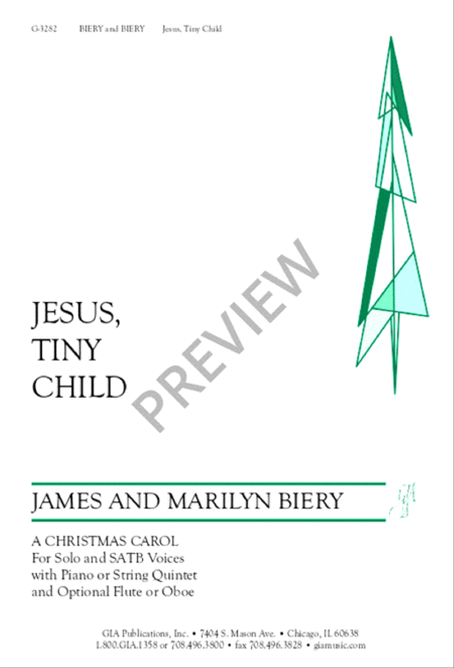 Jesus, Tiny Child Jesus, Tiny Child 4-Part scores gallery preview page 2