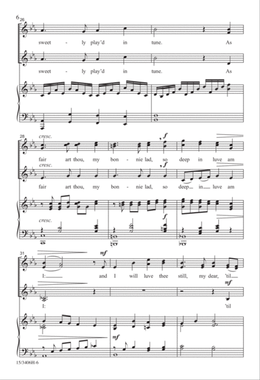 O, My Luve's Like a Red, Red Rose SSAA scores gallery preview page 5
