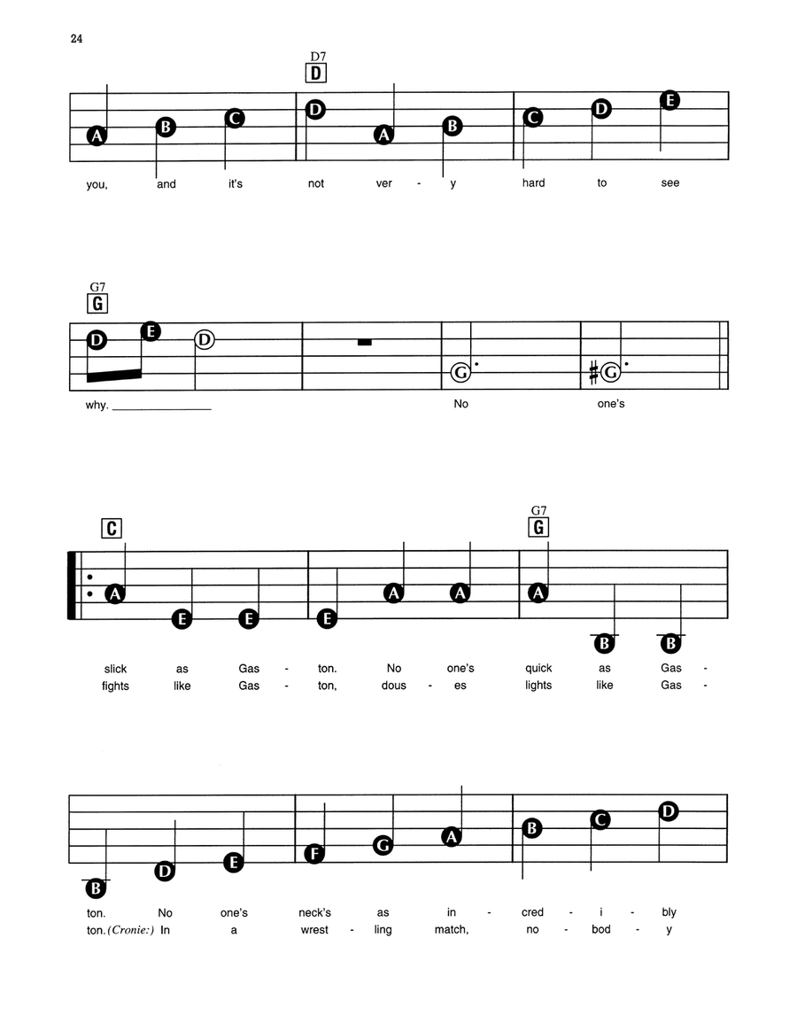 Gaston (from Beauty And The Beast) Electronic Keyboard - Digital Sheet Music page 3