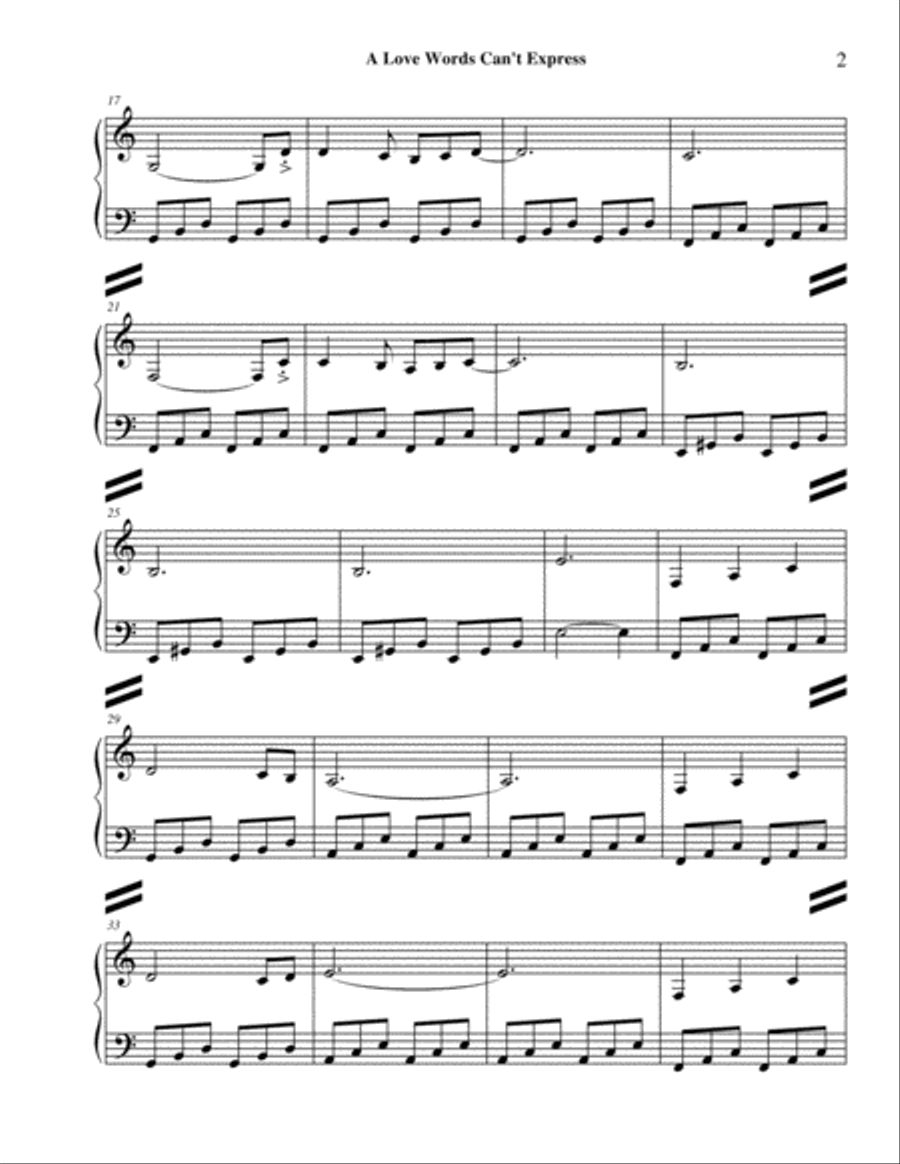 A Love Words Can't Express String Duet scores gallery preview page 2