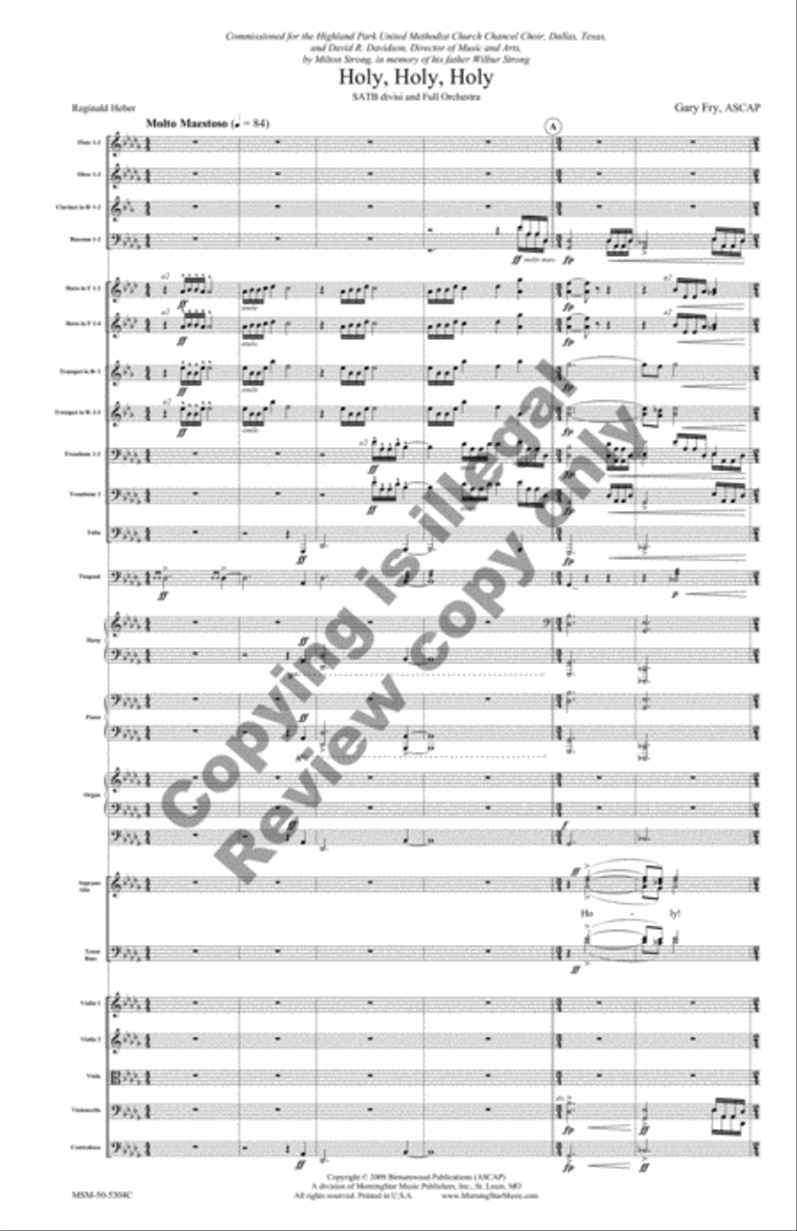 Holy, Holy, Holy (Orchestral Score) Choir scores gallery preview page 3
