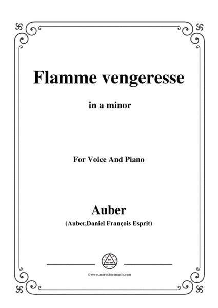 Auber-Flamme Vengeresse,from'Le Domino Noir',in a minor,for Voice and Piano image number null