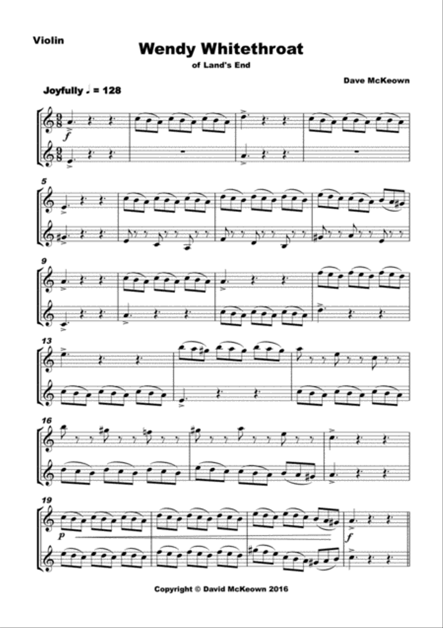 6 Concert Duets for Violin in a Classical Style String Duet scores gallery preview page 5