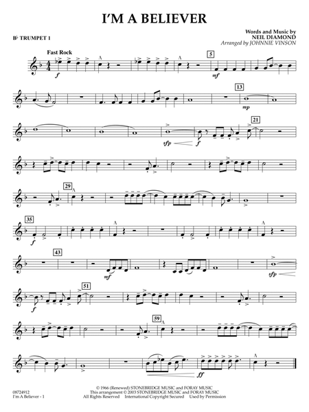 I'm a Believer (arr. Johnnie Vinson) - Bb Trumpet 1
