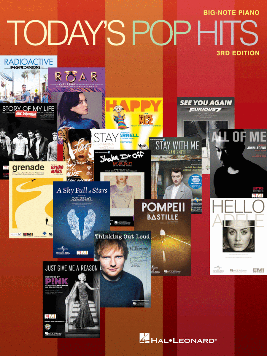Today's Pop Hits – 3rd Edition Easy Piano scores gallery preview page 1