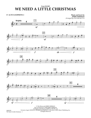 We Need a Little Christmas (from "Mame") - Eb Alto Saxophone 2