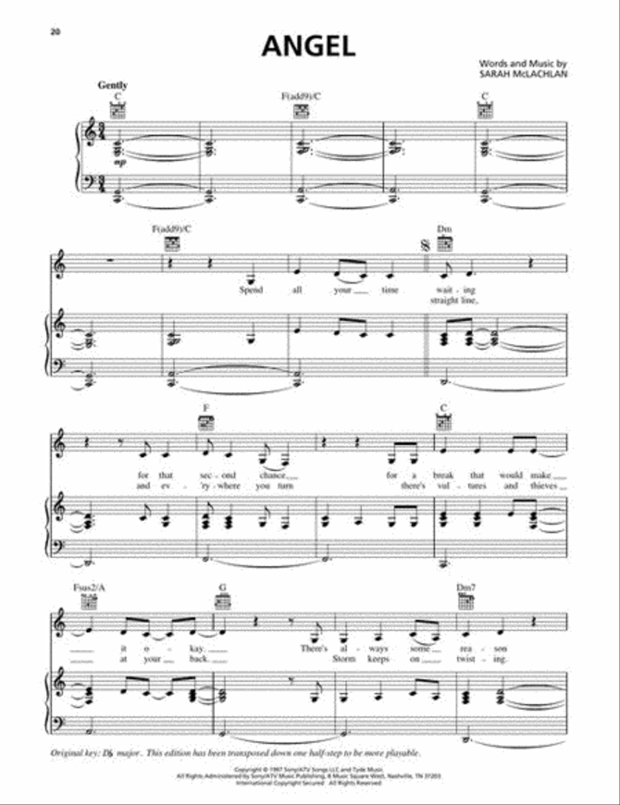 Pop/Rock Piano, Vocal, Guitar scores gallery preview page 8