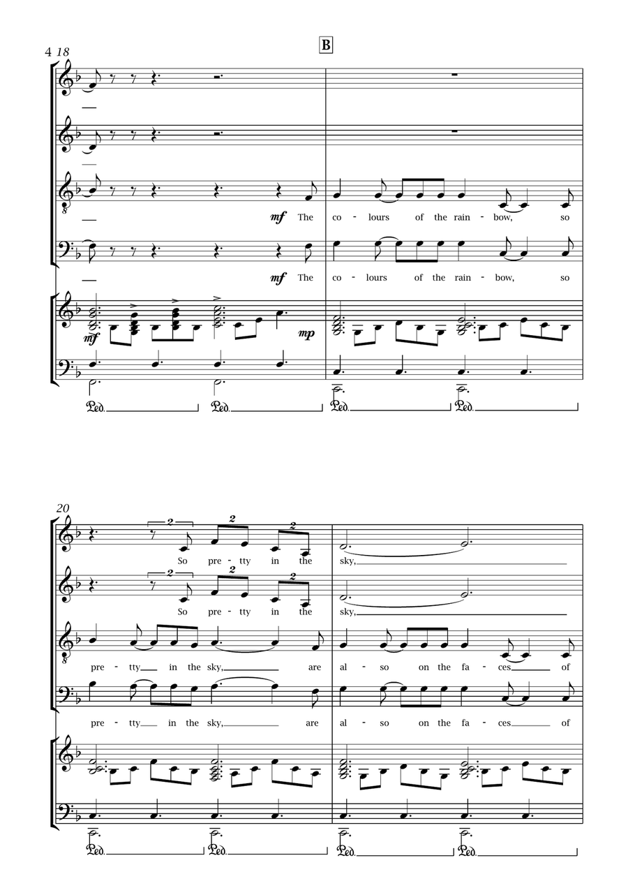 What A Wonderful World 4-Part scores gallery preview page 4