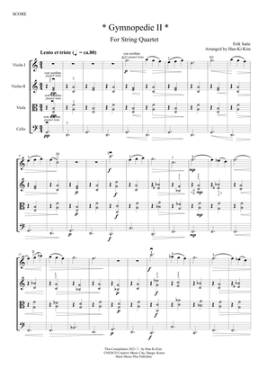 Gymnopedi II (For String Quartet)