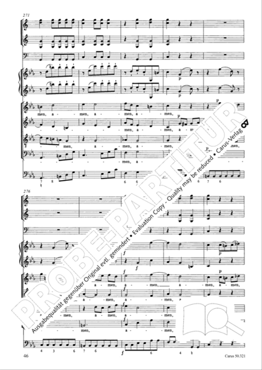 Requiem in C minor 4-Part scores gallery preview page 52