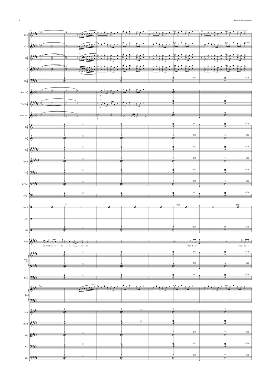 Bittersweet Symphony Full Orchestra scores gallery preview page 6