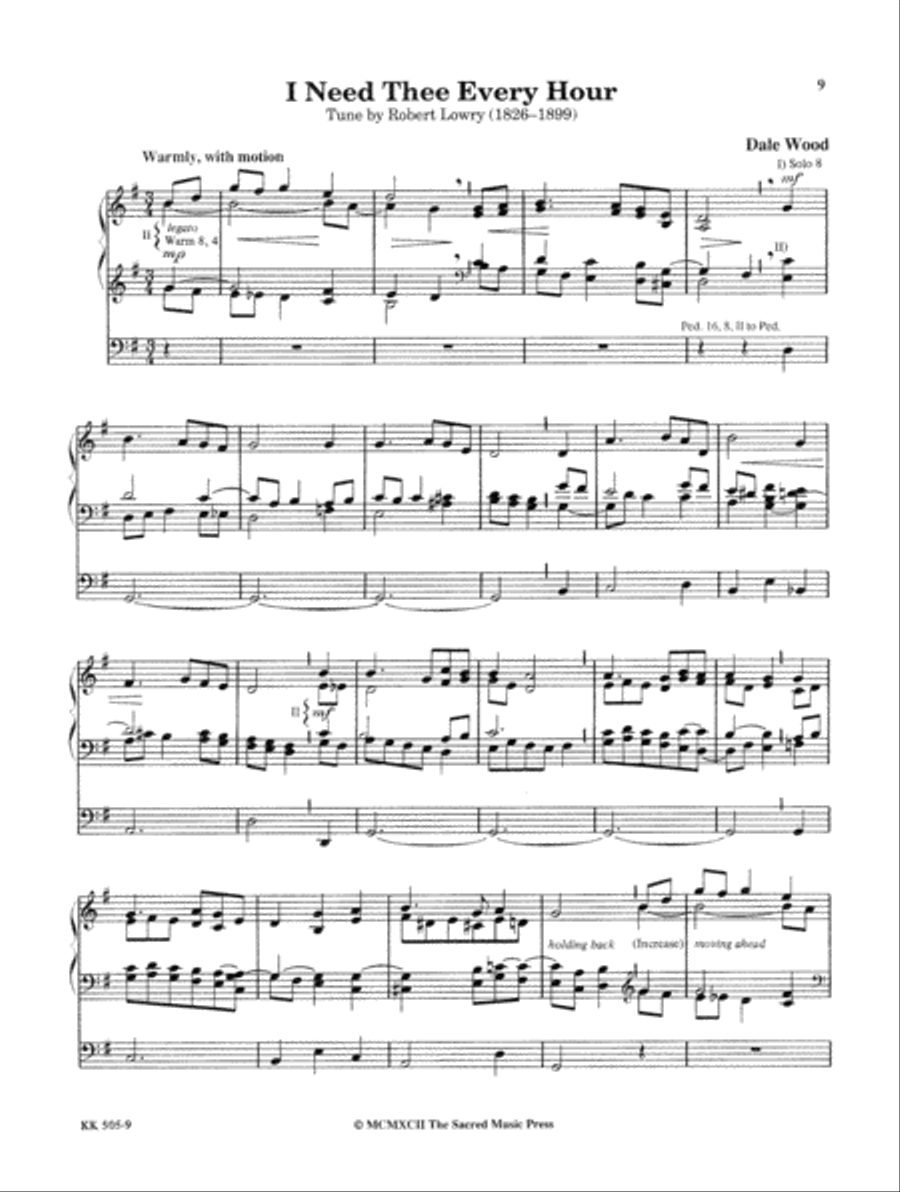 Softly and Tenderly Organ Solo scores gallery preview page 6
