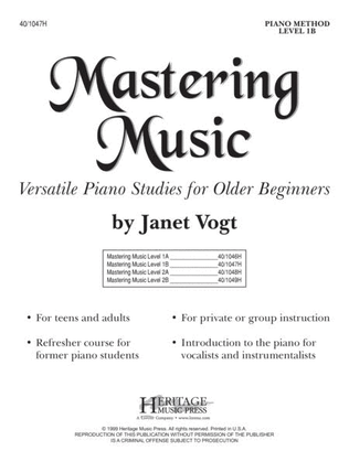 Book cover for Mastering Music Level 1B