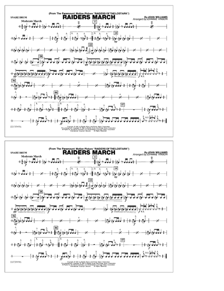 Raiders March (arr. Johnnie Vinson) - Snare Drum