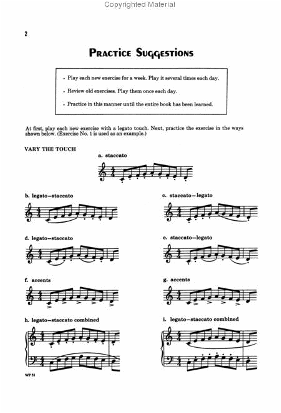 First Hanon Studies Piano Method scores gallery preview page 2