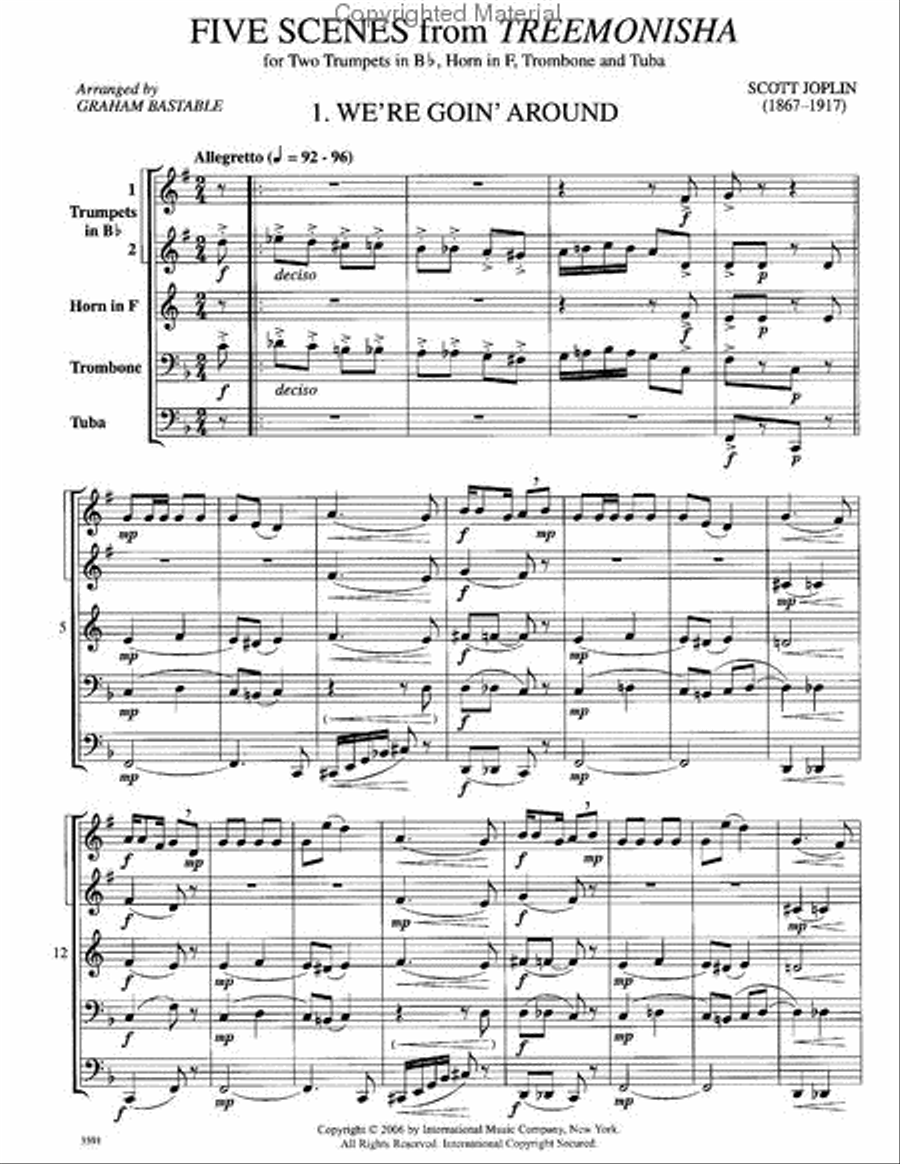 Five Scenes From Treemonisha Brass Quintet scores gallery preview page 2
