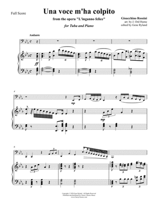 Una voce m’ha colpito - Opera aria for Tuba solo and Piano
