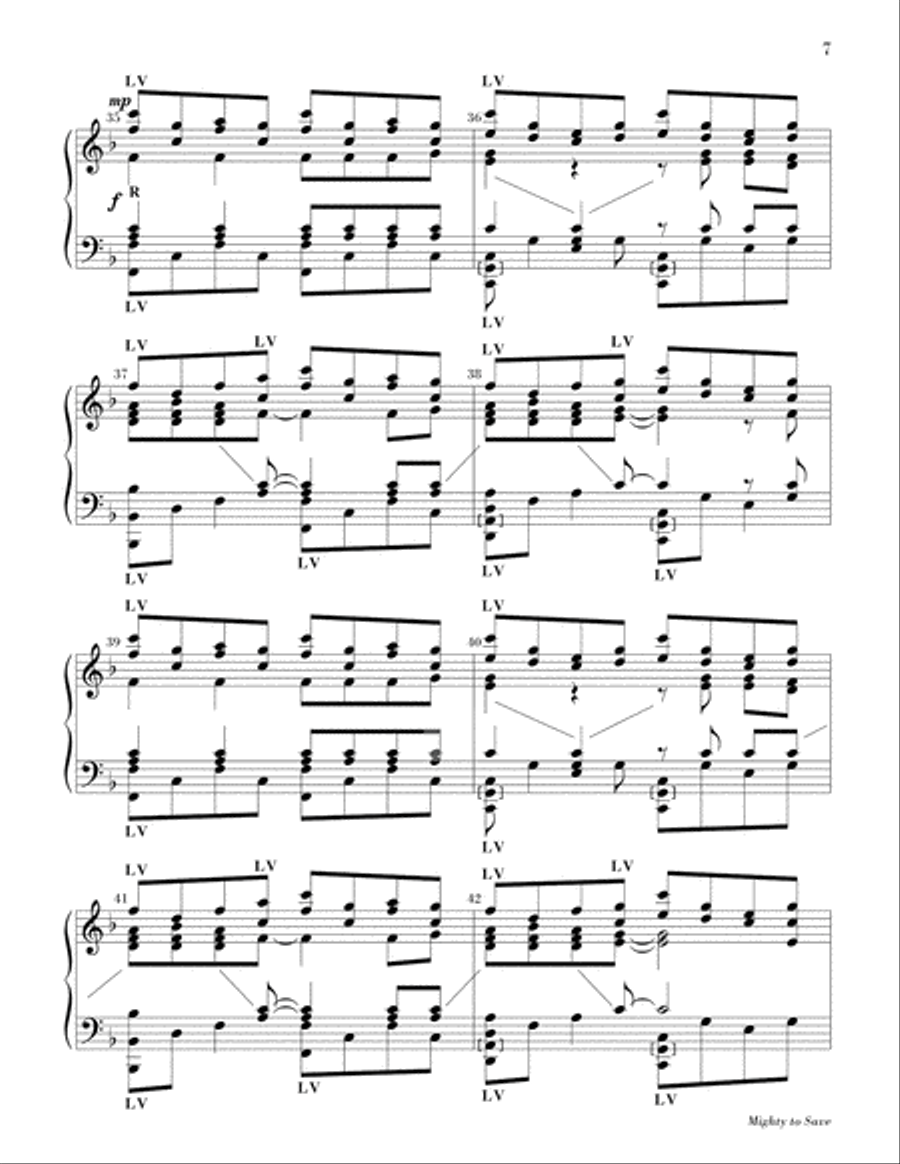 Mighty to Save Handbell Choir scores gallery preview page 6