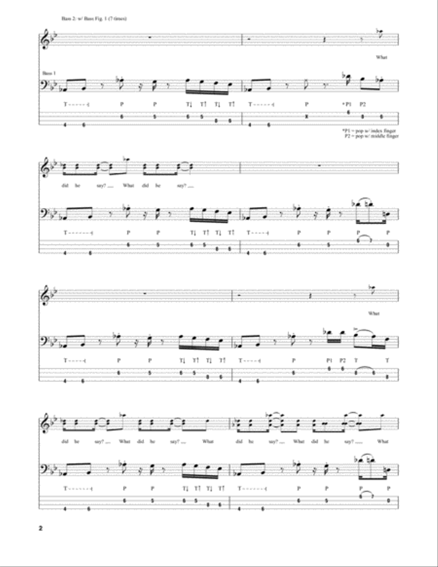 What Did He Say Guitar Tablature scores gallery preview page 2