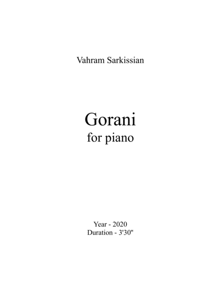 Gorani for piano image number null