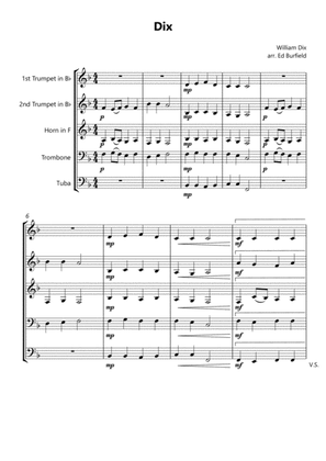 Dix - Hymn Tune for Brass Quintet (with reharmonisation and descant)