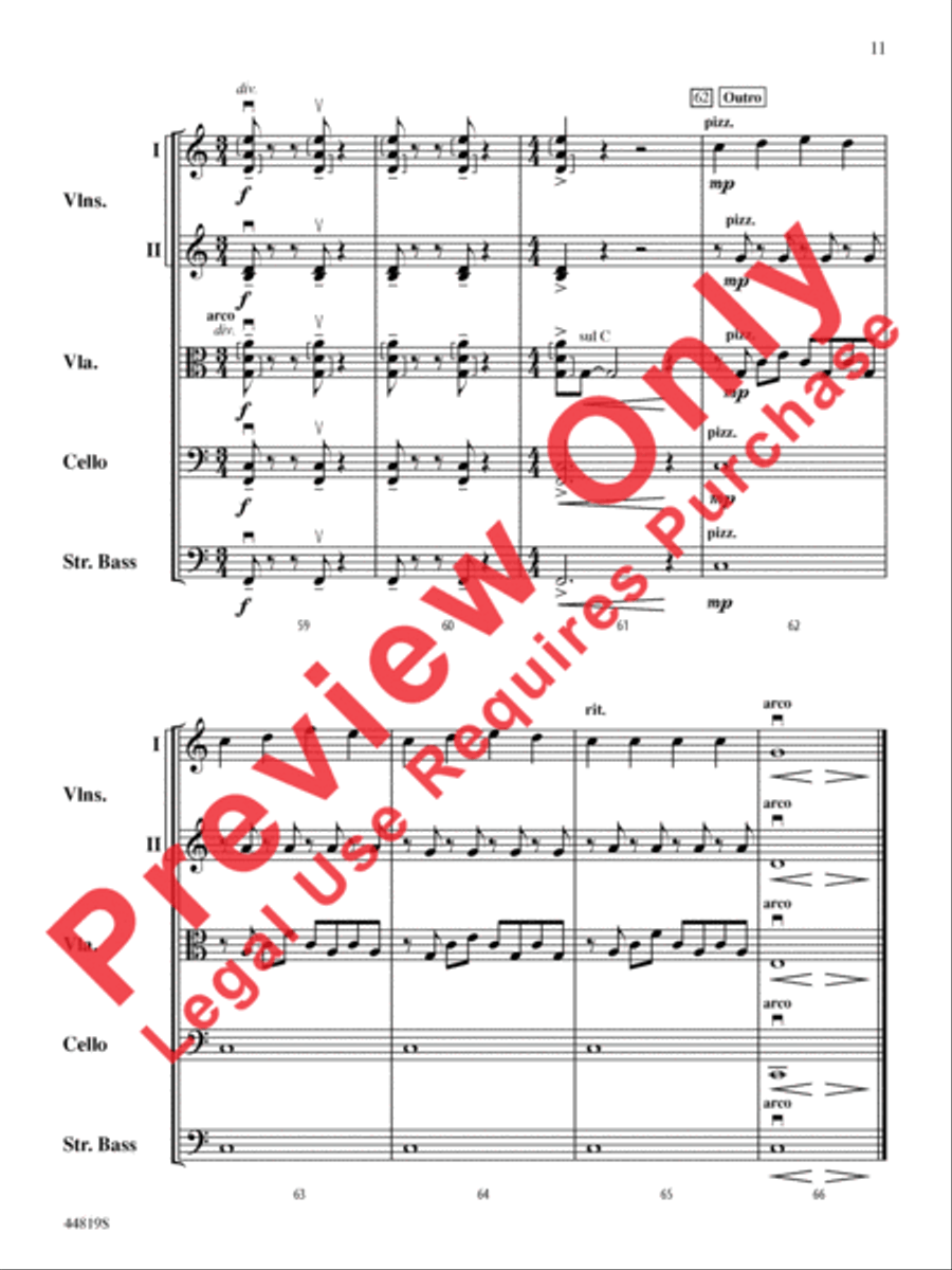 Falling Slowly (from the Motion Picture and Broadway Production Once) String Orchestra scores gallery preview page 12