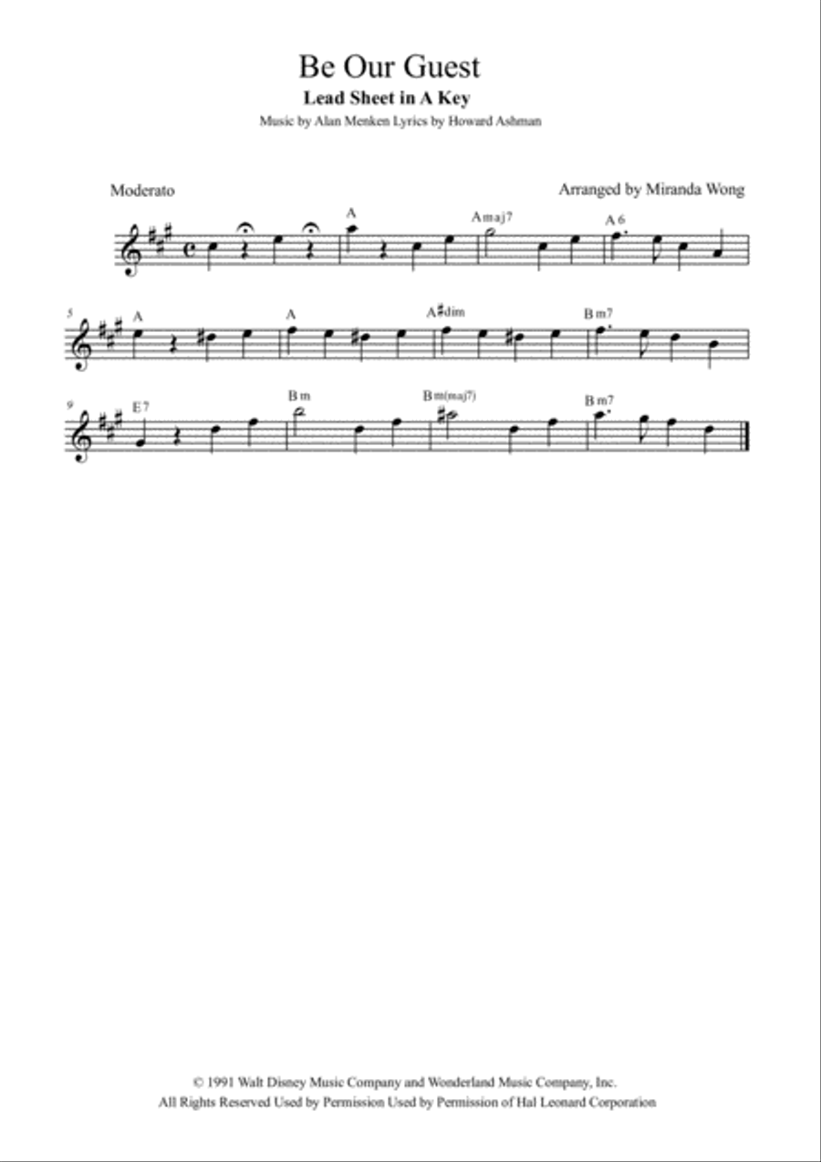 Be Our Guest Be Our Guest Small Ensemble scores gallery preview page 1