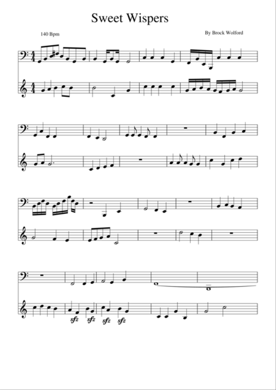 Sweet Wispers Sweet Wispers Brass Duet scores gallery preview page 1
