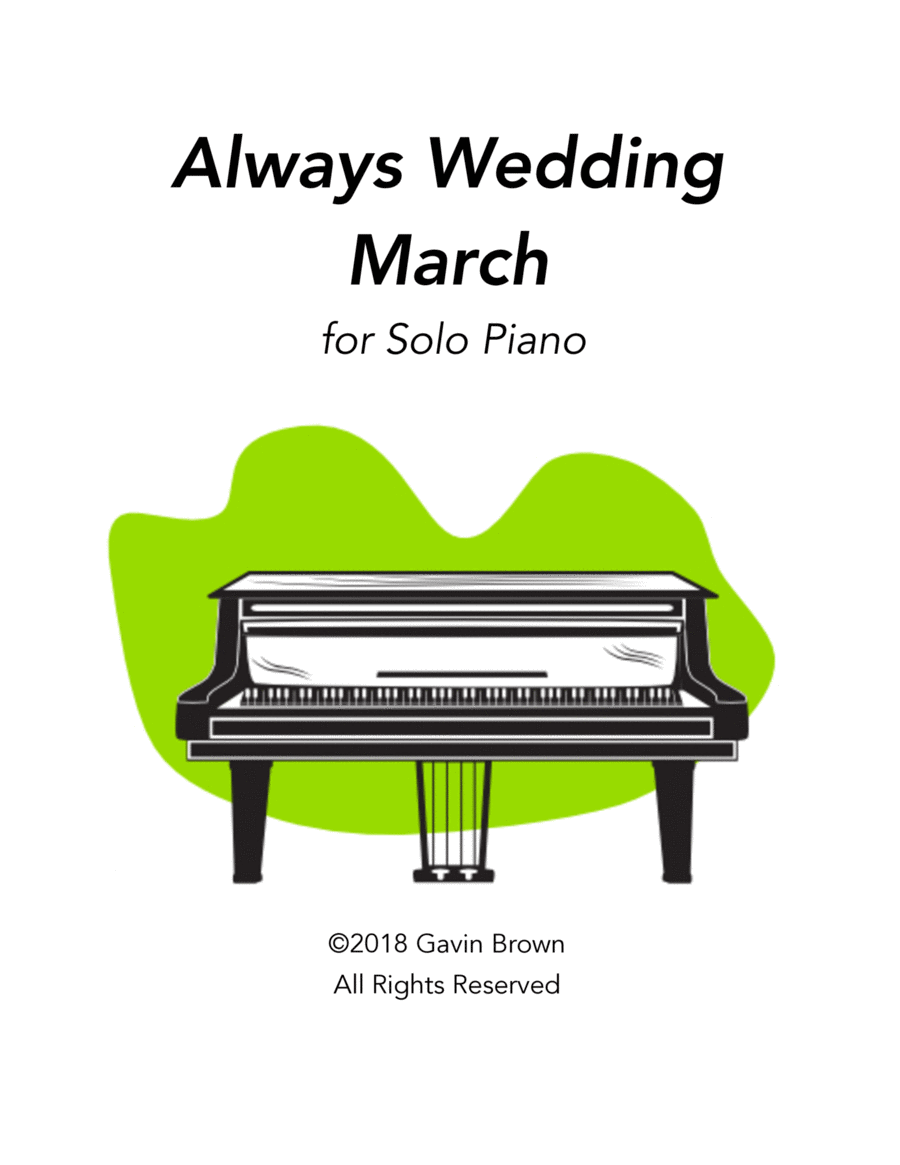 Always - Wedding March for Solo Piano Piano Solo scores gallery preview page 1