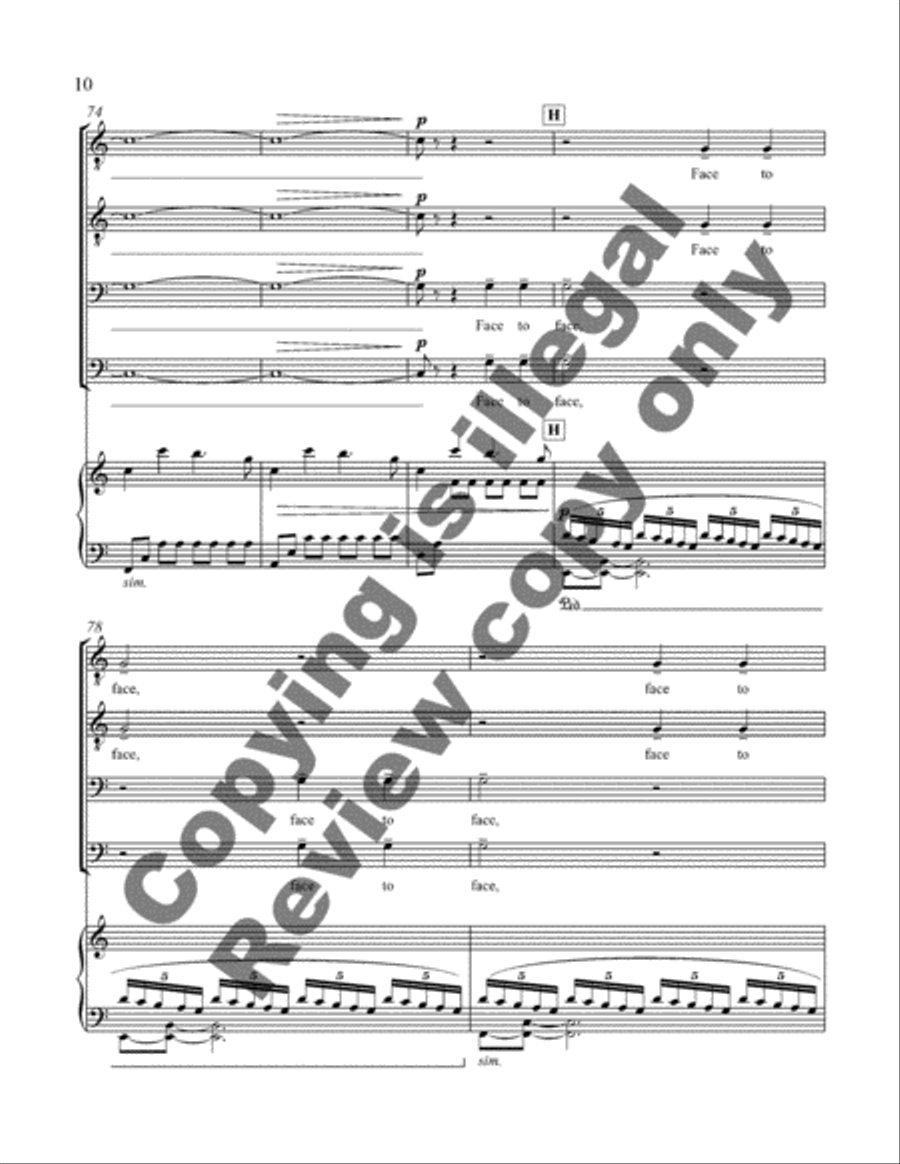 Crossing the Bar from Love Was My Lord and King! (TTBB) TTBB scores gallery preview page 6
