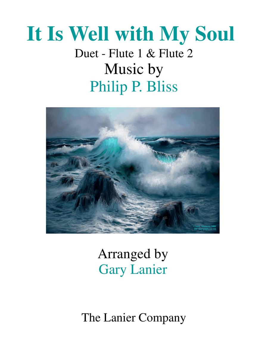 IT IS WELL WITH MY SOUL (Duet - Flute 1 & Flute 2 - Score & Instrumental Parts Included) Flute Duet scores gallery preview page 1