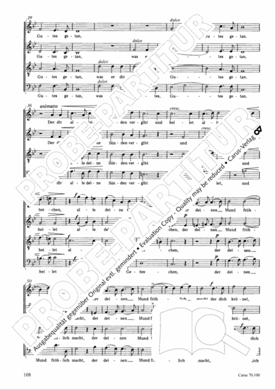 Geistliches Chorbuch der Romantik Choir scores gallery preview page 109