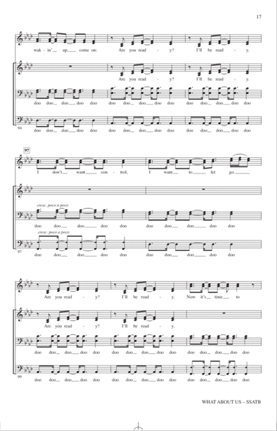 What About Us (arr. Paul Langford) 4-Part scores gallery preview page 16