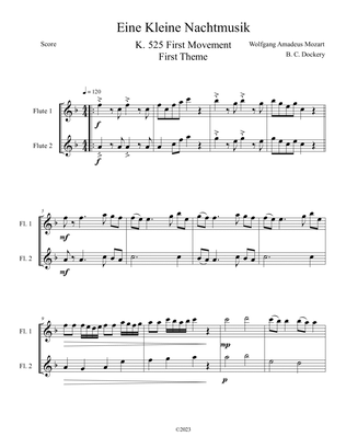 Eine Kleine Nachtmusik (A Little Night Music) K. 525 Mvmt. I for Flute Duet